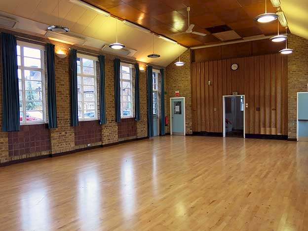 View of the hall from the stage.